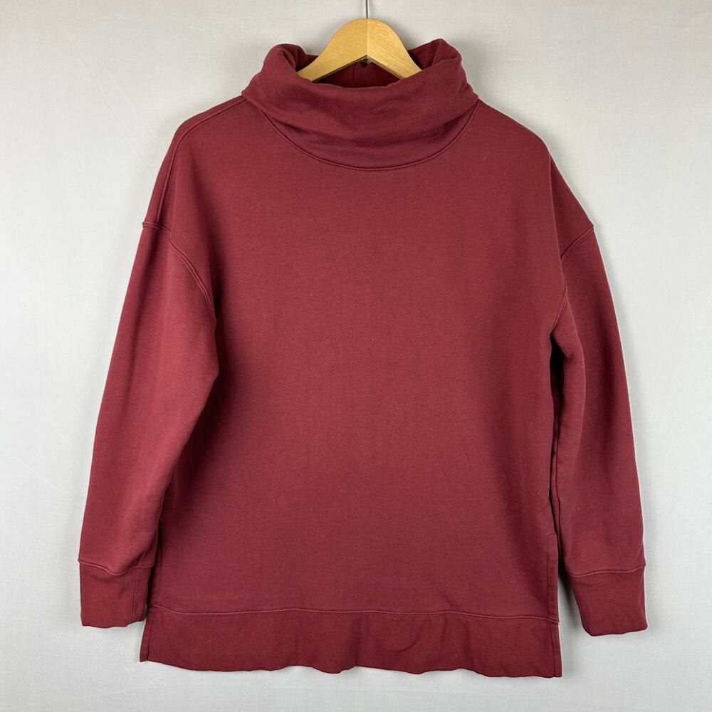 Athleta 24/7 Full Neck Sweatshirt Sweater Burgandy Red 502851 Women's Size M